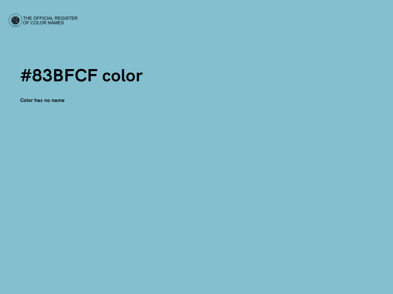 #83BFCF color image