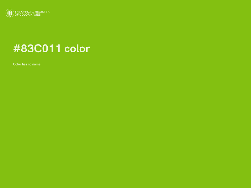 #83C011 color image