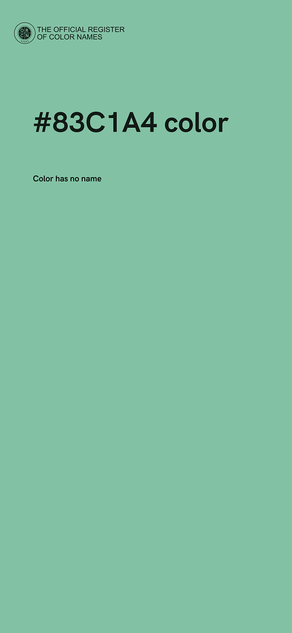 #83C1A4 color image
