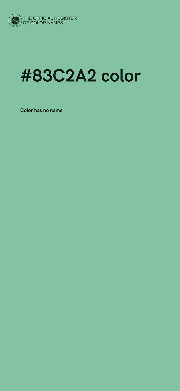 #83C2A2 color image