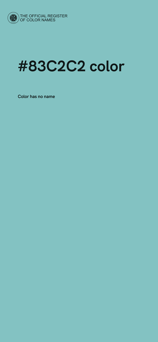 #83C2C2 color image
