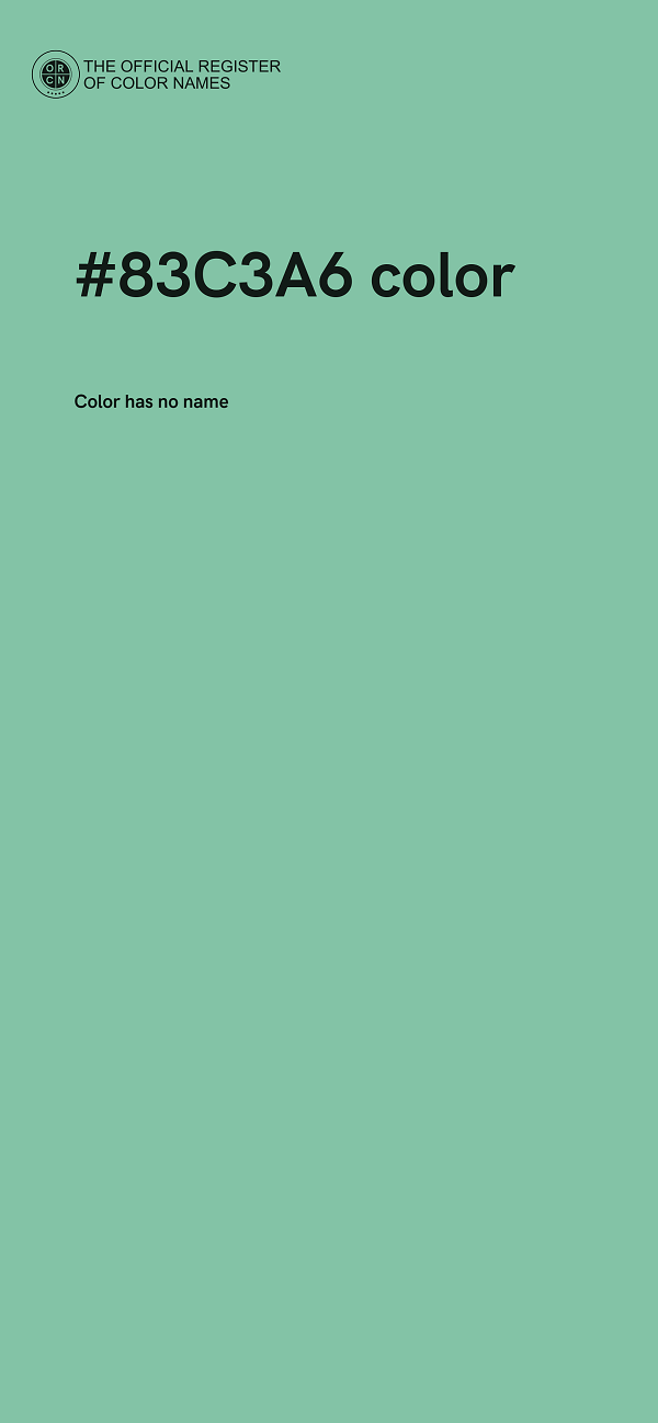 #83C3A6 color image