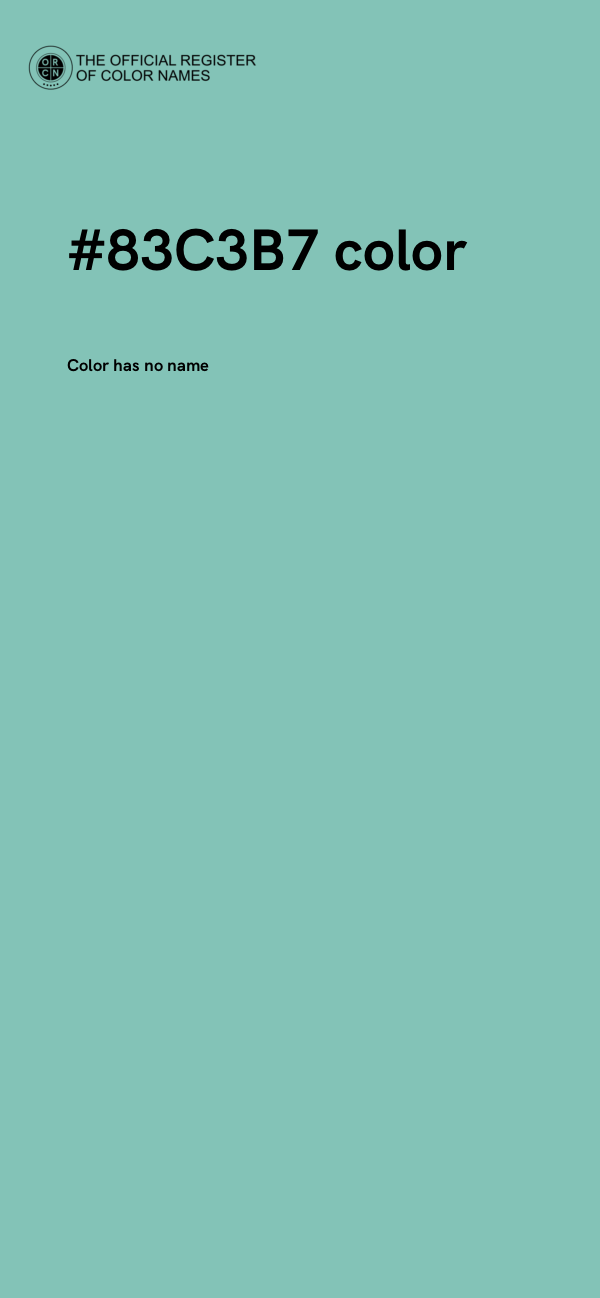 #83C3B7 color image