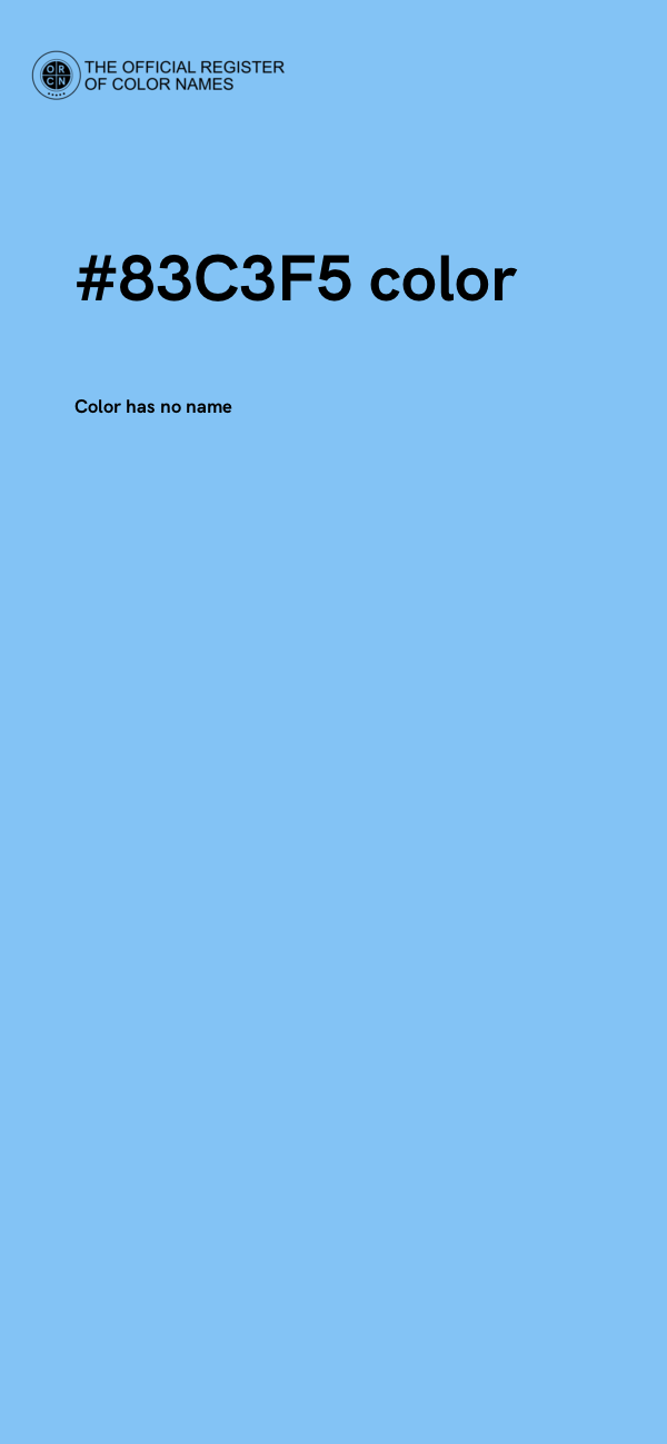 #83C3F5 color image