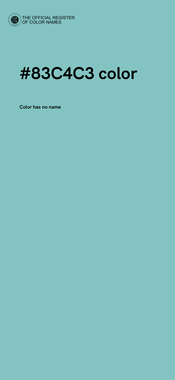 #83C4C3 color image