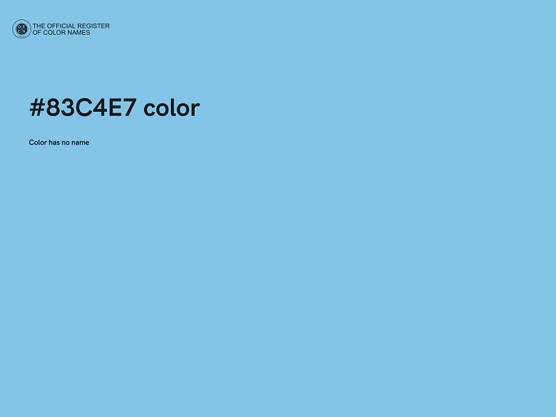 #83C4E7 color image