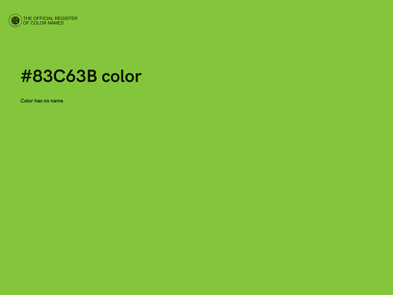 #83C63B color image