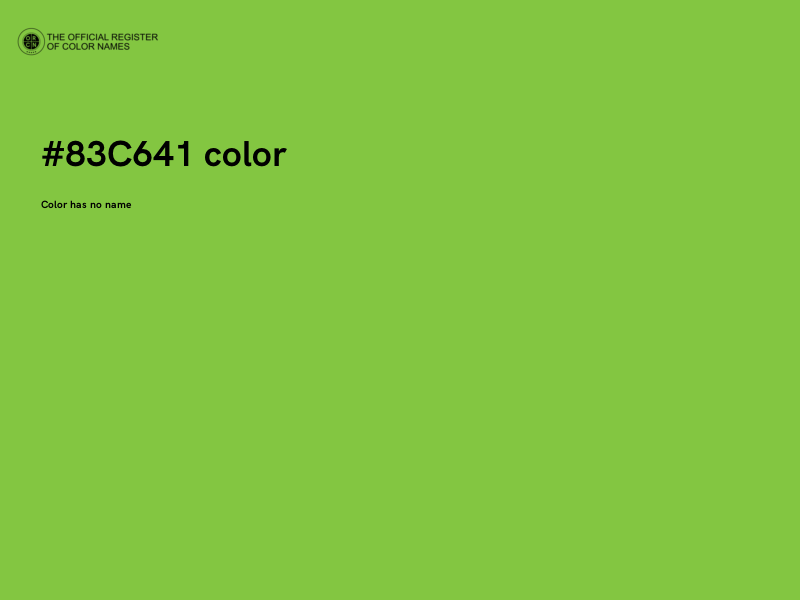 #83C641 color image