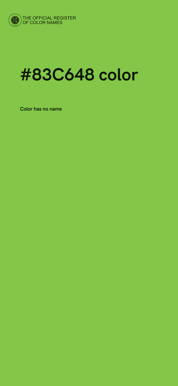 #83C648 color image