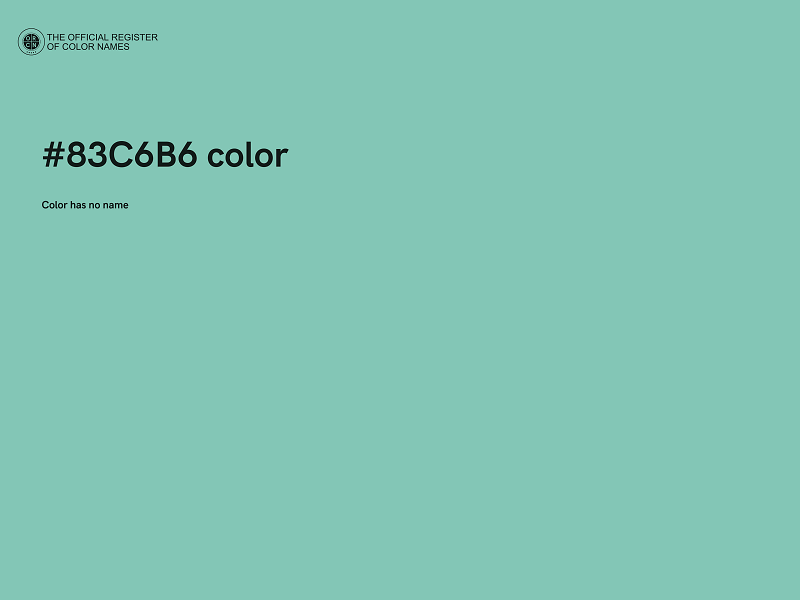 #83C6B6 color image