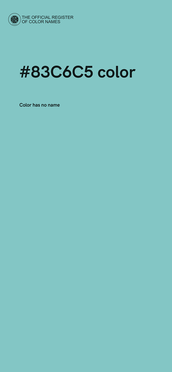 #83C6C5 color image
