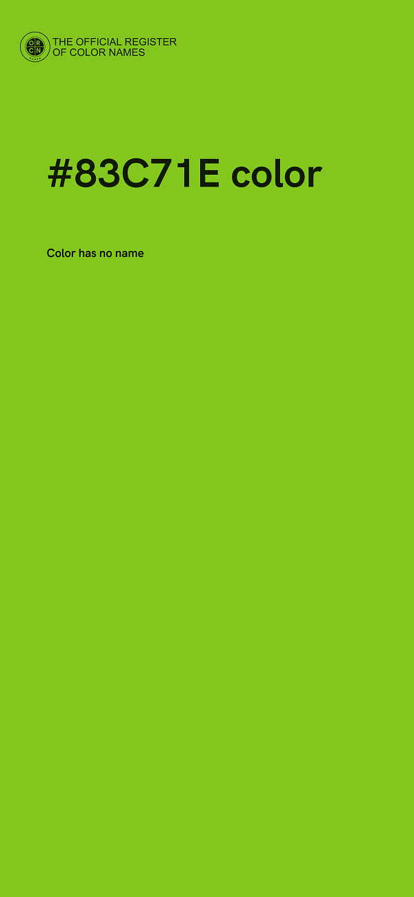 #83C71E color image