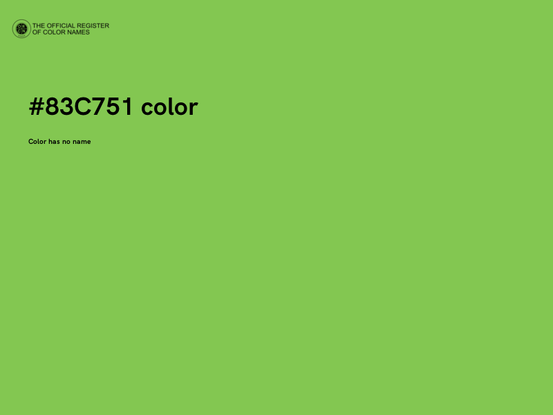 #83C751 color image