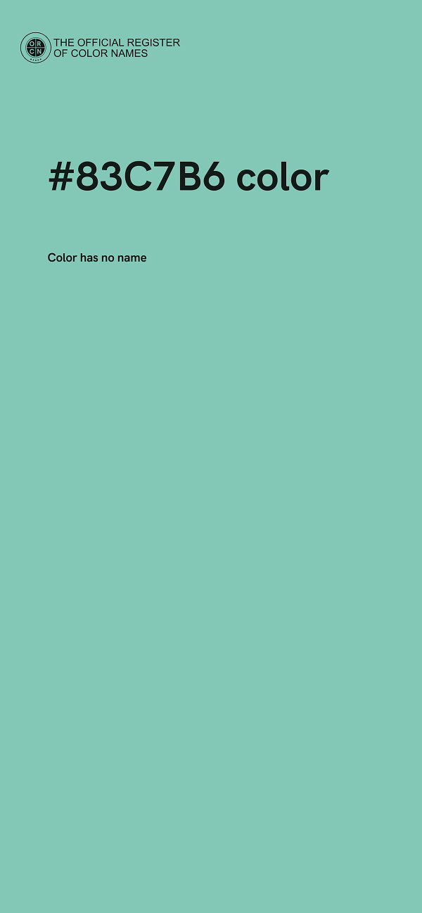 #83C7B6 color image