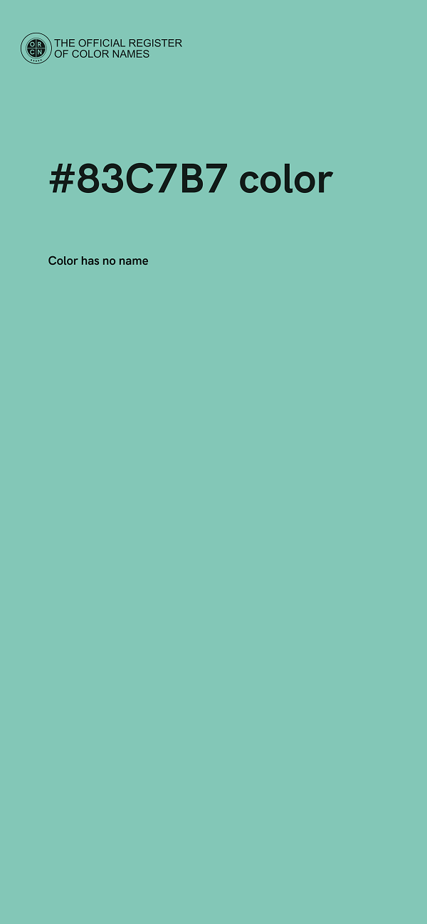 #83C7B7 color image