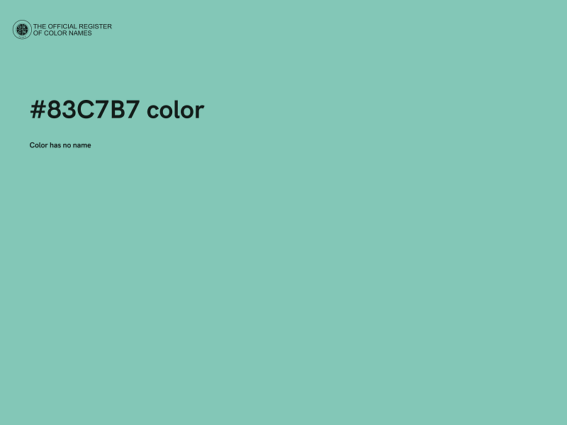 #83C7B7 color image