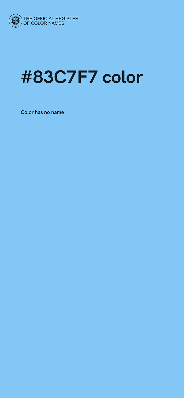 #83C7F7 color image