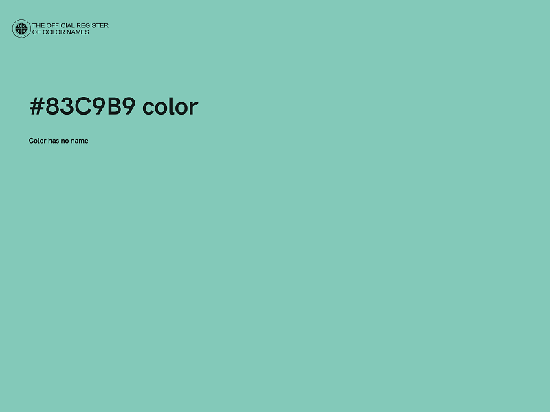 #83C9B9 color image