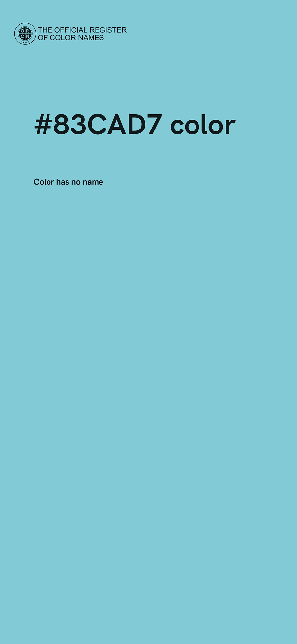 #83CAD7 color image
