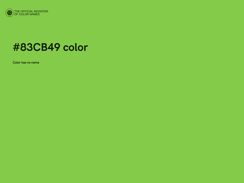 #83CB49 color image