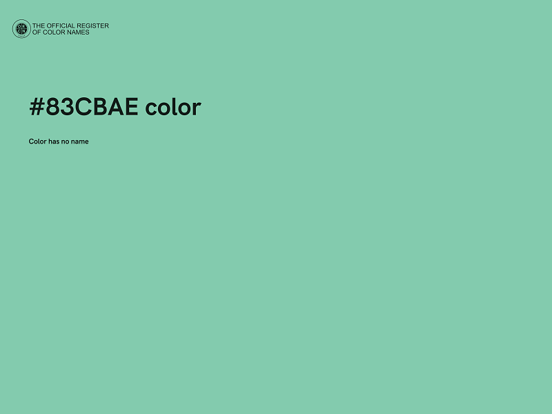 #83CBAE color image