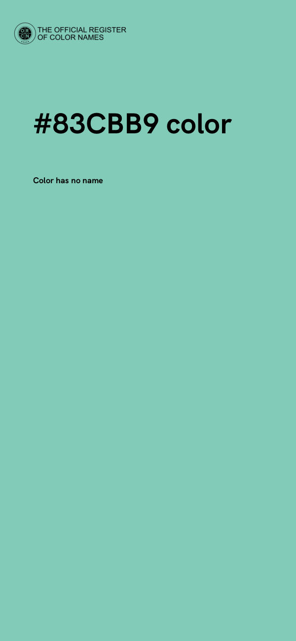 #83CBB9 color image