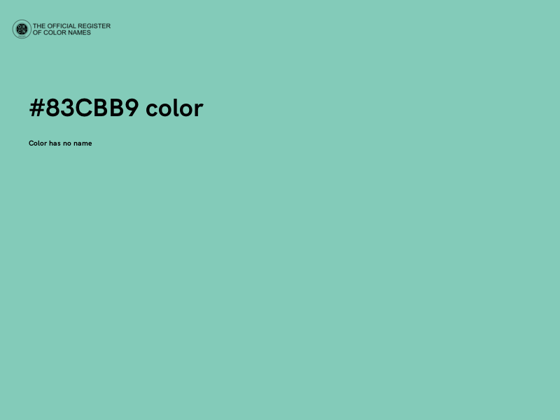 #83CBB9 color image