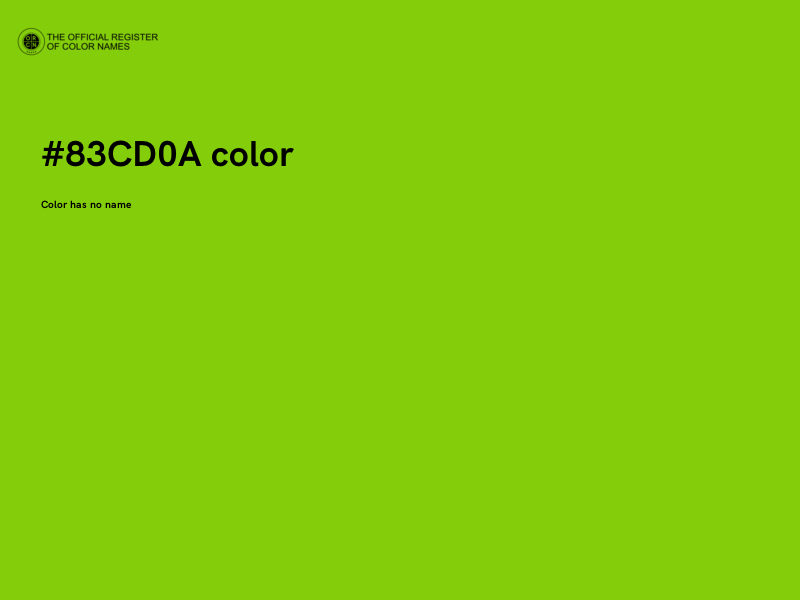 #83CD0A color image