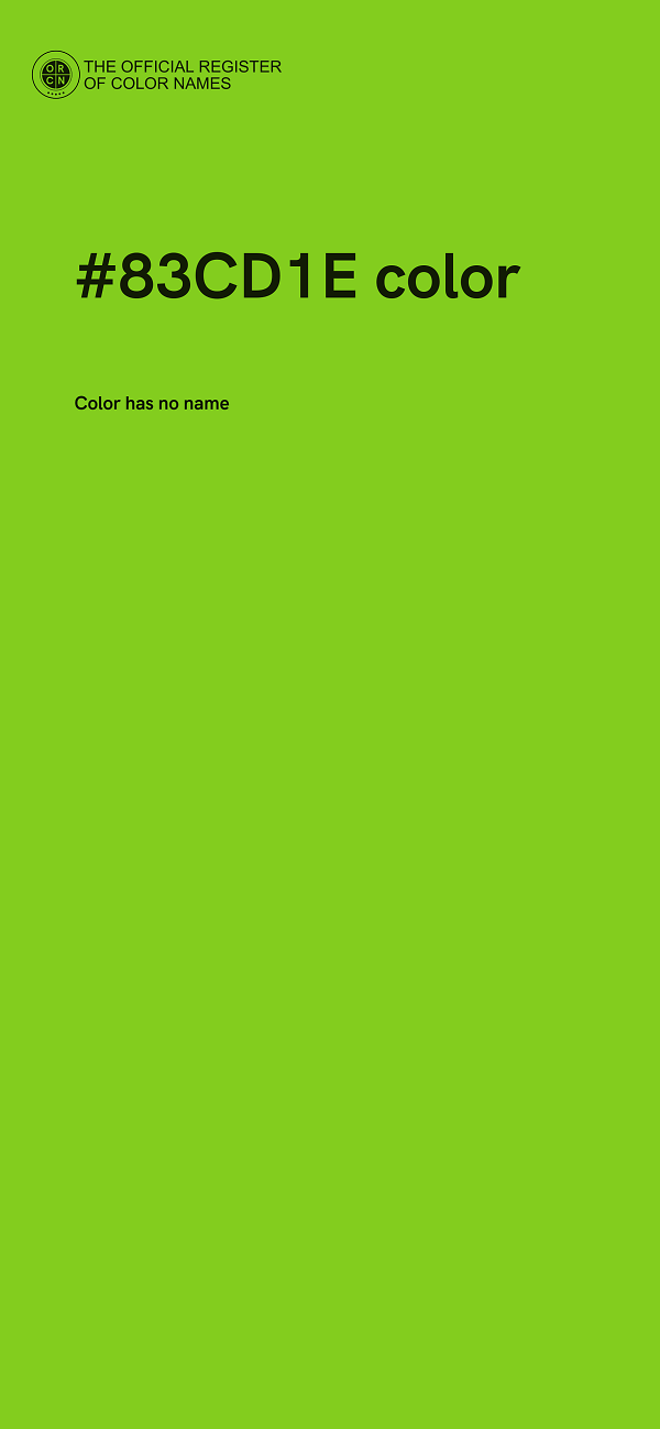 #83CD1E color image