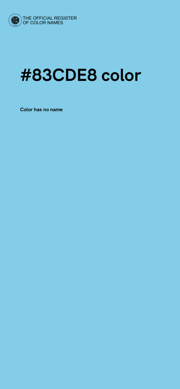 #83CDE8 color image