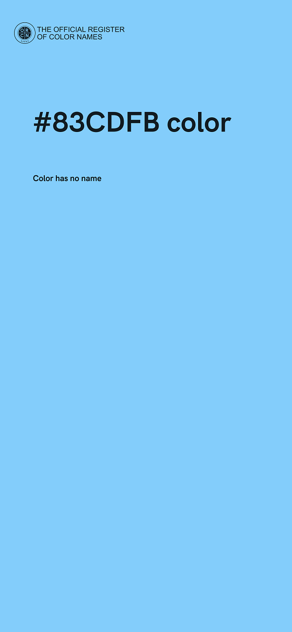 #83CDFB color image