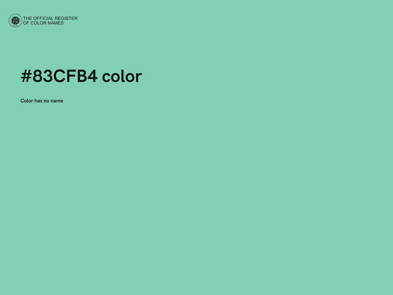 #83CFB4 color image