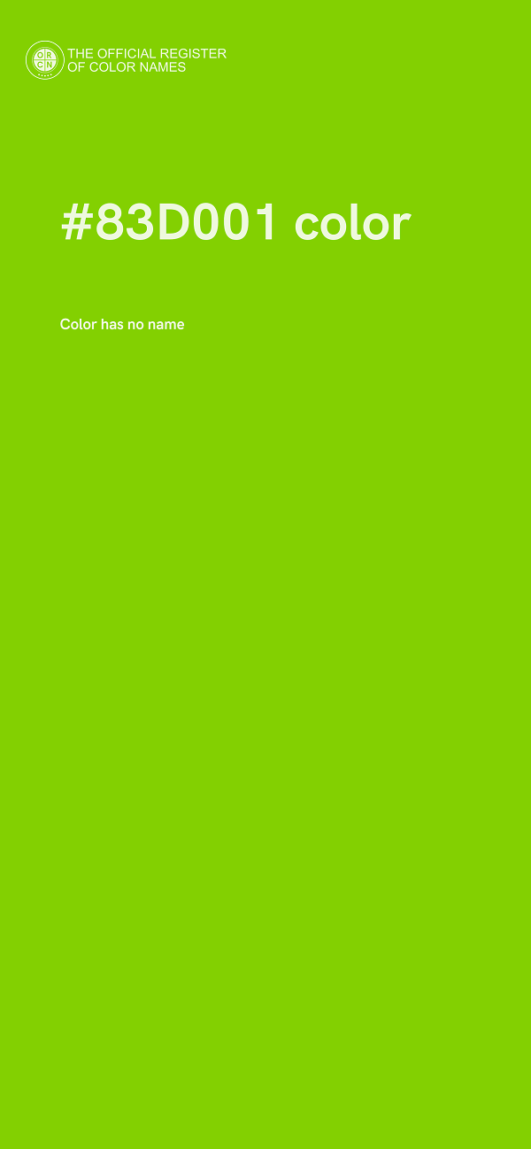 #83D001 color image