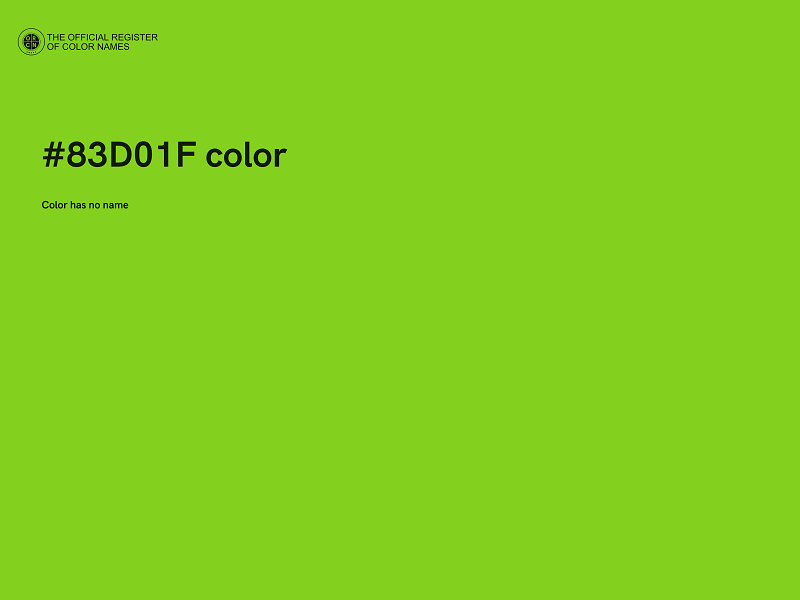 #83D01F color image