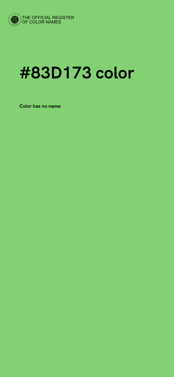 #83D173 color image