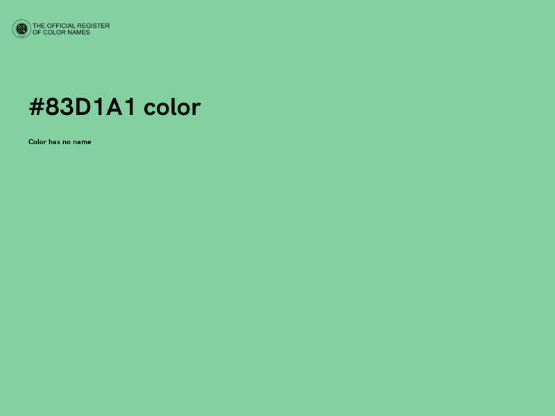 #83D1A1 color image