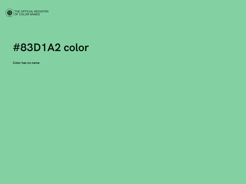 #83D1A2 color image