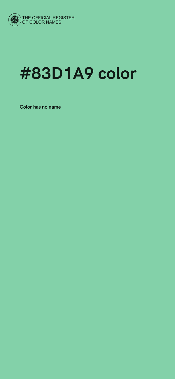 #83D1A9 color image