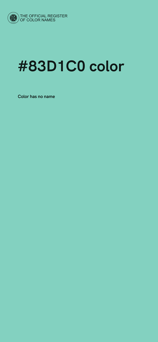 #83D1C0 color image