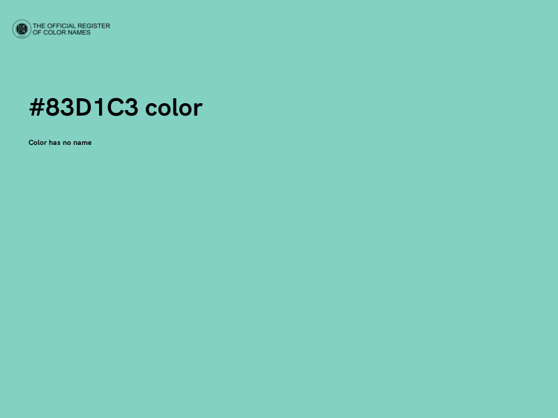 #83D1C3 color image