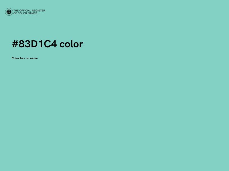 #83D1C4 color image