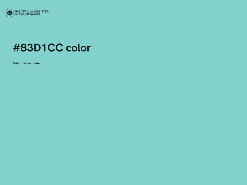 #83D1CC color image