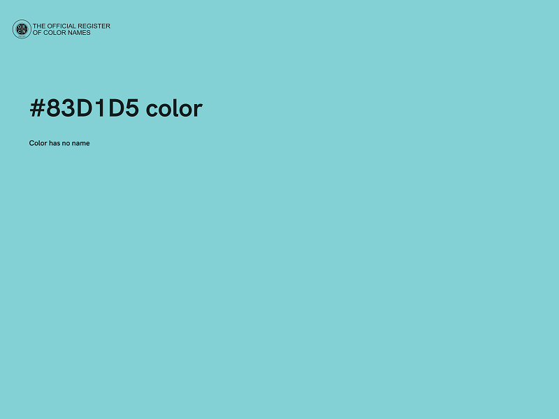 #83D1D5 color image