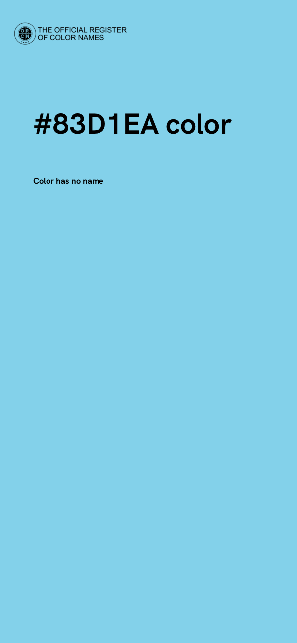 #83D1EA color image
