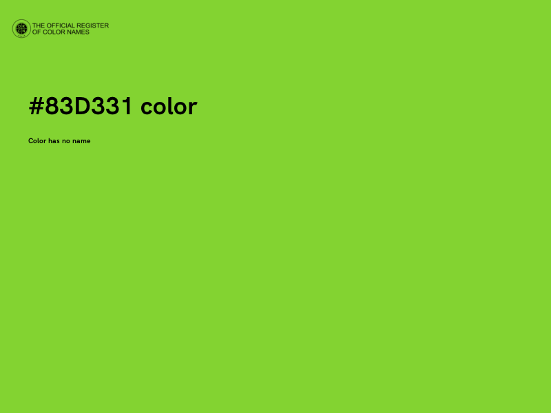 #83D331 color image
