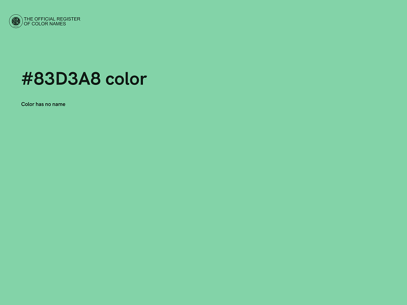 #83D3A8 color image