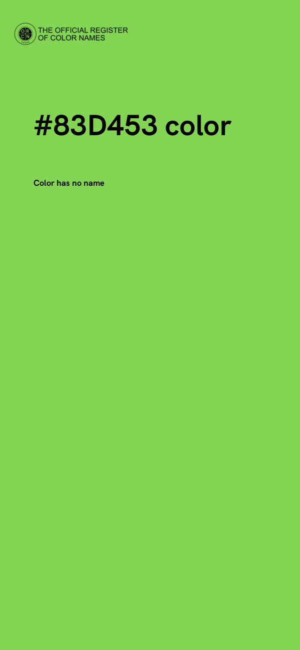 #83D453 color image