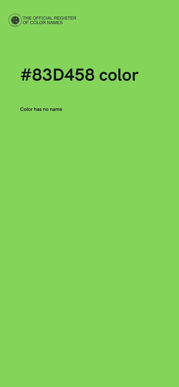 #83D458 color image