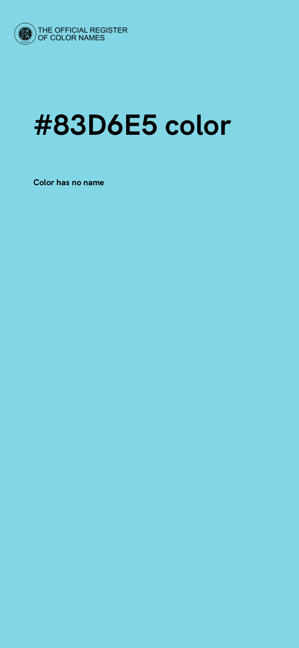 #83D6E5 color image
