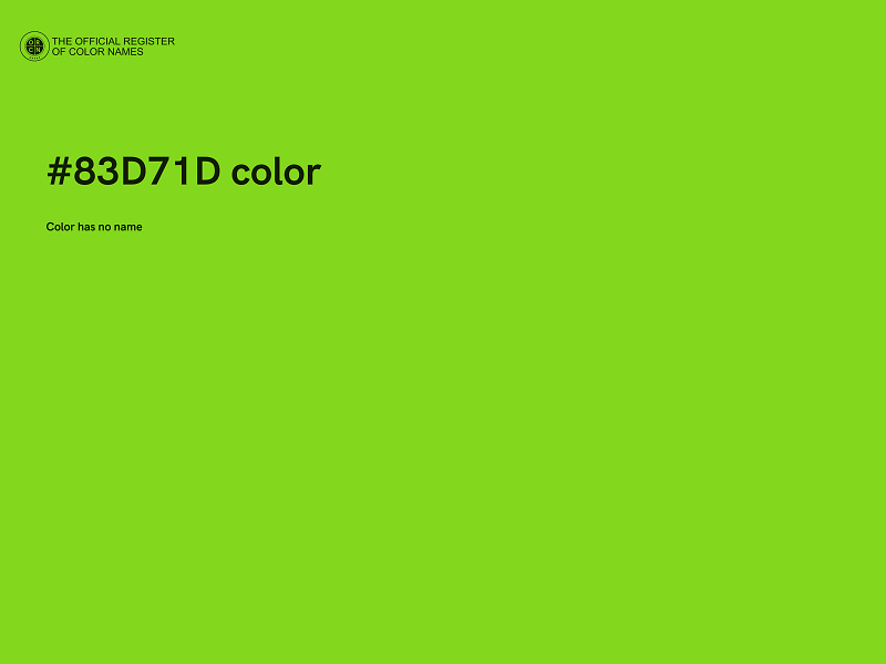 #83D71D color image